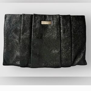 KATE SPADE-Elegant Black And Silver Clutch